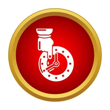 Hand pointing clock showing time management concept Stock Illustration