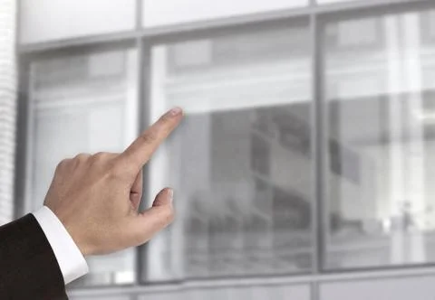 Hand pointing at copy space concept Stock Photos