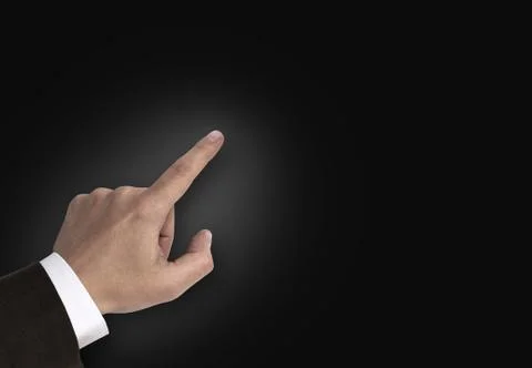 Hand pointing at copy space concept Stock Photos