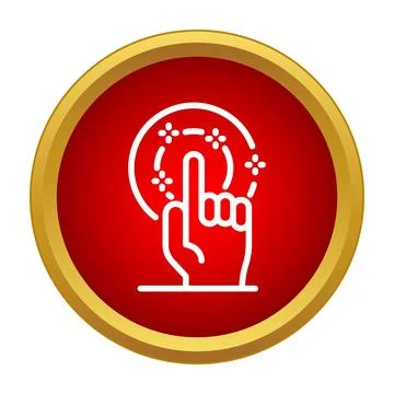 Hand pointing up creating a sparkling effect Stock Illustration