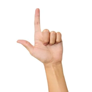 Hand pointing direction Stock-Fotos