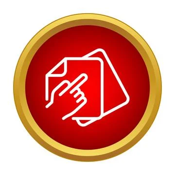 Hand pointing document file icon choosing paperwork Stock Illustration
