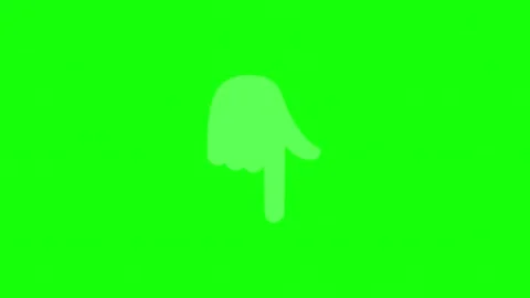 Hand pointing down animation on green screen background Stock Footage 333894100