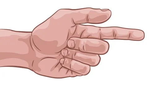 Hand Pointing Finger Comic Book Pop Art Cartoon イラスト素材