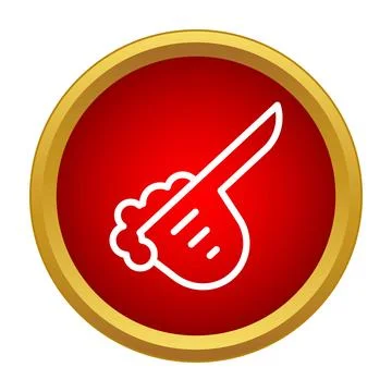 Hand pointing finger gesture directing attention icon Stock Illustration