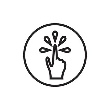 Hand pointing with finger icon Stock Illustration