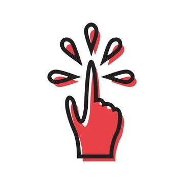 Hand pointing with finger icon Stock Illustration