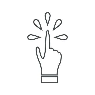 Hand pointing with finger icon Stock Illustration