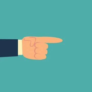 Hand with pointing finger. Stock Illustration