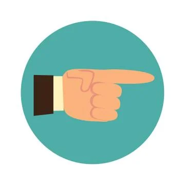 Hand with pointing finger. Stock Illustration
