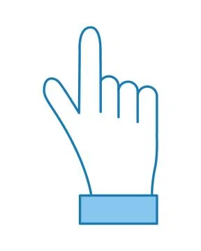Hand pointing finger Stock Illustration