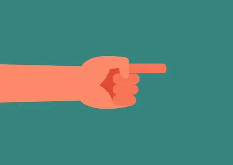 Hand with pointing finger Stock Illustration