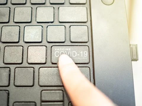Hand pointing finger technology keyboard computer notebook tablet pc laptop.. Stock Photos
