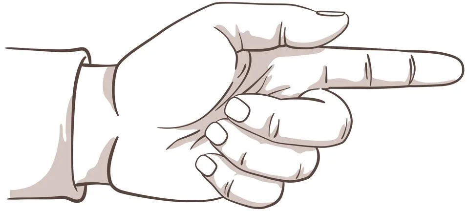 Hand Pointing Forward Ilustração Stock
