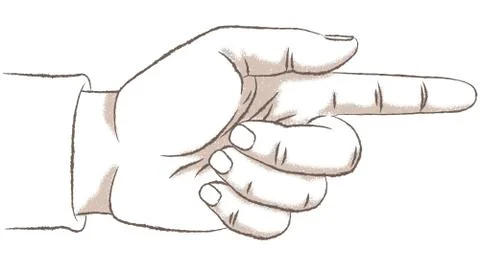 Hand Pointing Forward Illustrazione stock