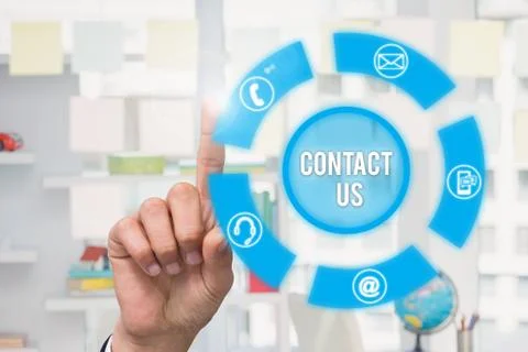 Hand pointing at graphics 스톡 사진