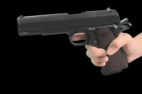 Hand pointing a gun Stock Photos