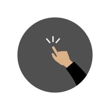 Hand pointing icon. Stock Illustration