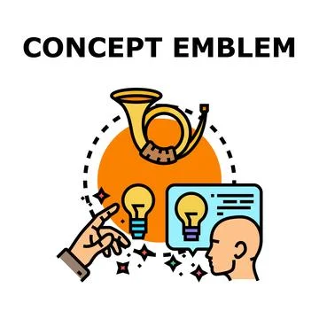 Hand pointing to idea light bulb concept Illustrazione stock