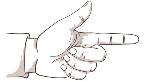 Hand Pointing Stock Illustration