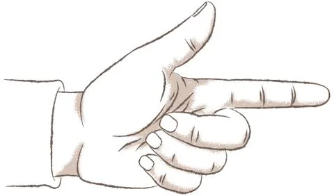 Hand Pointing Stock Illustration