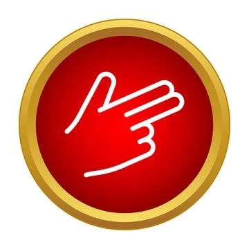 Hand pointing index and middle finger icon Stock Illustration