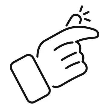 Hand pointing with index finger and clicking sound effect Stock Illustration
