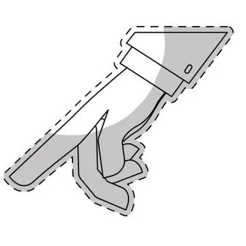 Hand pointing with index finger icon image Illustrazione stock