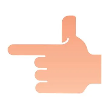 Hand pointing left flat icon. Direction vector illustration isolated on white イラスト素材