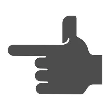 Hand pointing left solid icon. Direction vector illustration isolated on white イラスト素材