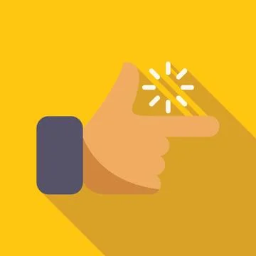 Hand pointing with loading spinner icon on yellow background Stock Illustration