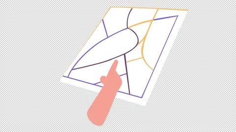 Hand pointing on a map 库存影片 330570754