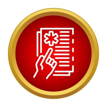 Hand pointing to medical chart with star of life Stock Illustration