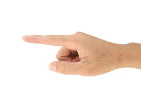 Hand pointing or press button Stock Photos
