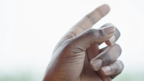 Hand pointing out window Stock Footage 197145184