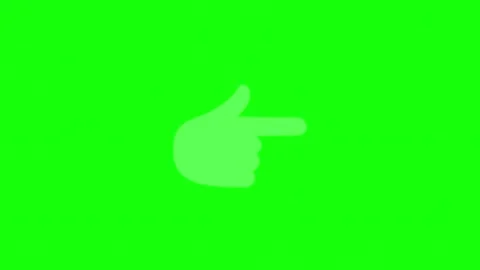 Hand pointing right animation on green screen background Stock Footage 333892916