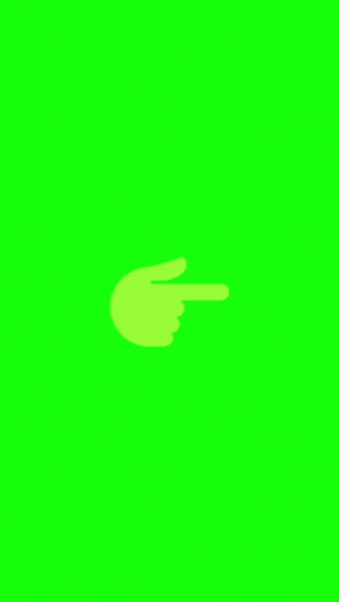 Hand pointing right icon animation on green screen background Stock Footage 333489184