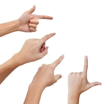 Hand pointing to the same direction Stock-Fotos