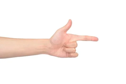 Hand of pointing sign Stock Photos