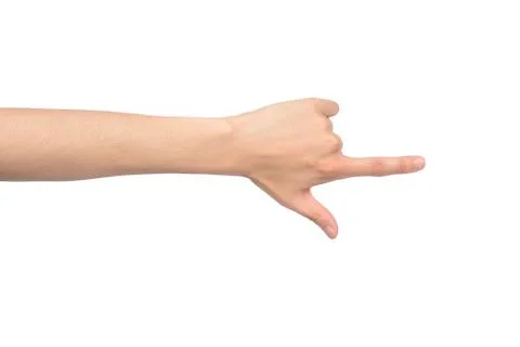 Hand of pointing sign Stock Photos
