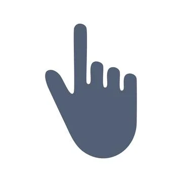 Hand pointing up. Simple hand pointing upwards, indicating direction, guida.. Stock Illustration