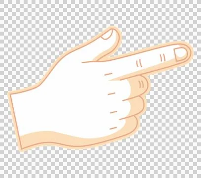 Hand pointing something Stock Illustration