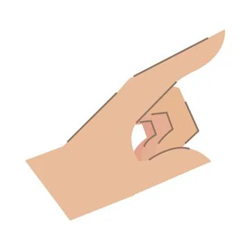 Hand pointing somewhere Stock Illustration