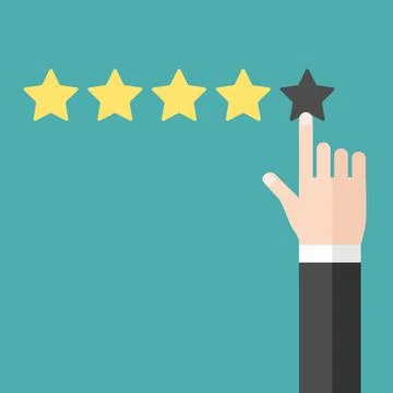 Hand pointing at star Stock Illustration