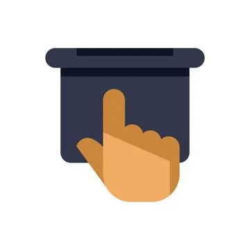 Hand pointing, touching or clicking a button on a digital screen Stockillustratie