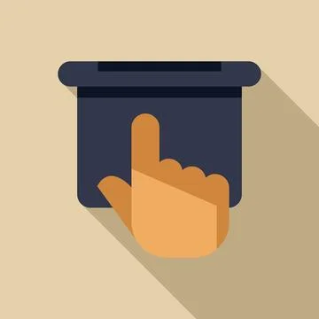 Hand pointing touching screen using electronic device Illustrazione stock