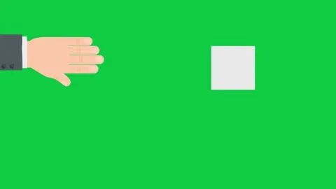 A hand pointing toward a square object, emphasizing importance. Stock Footage 299045902