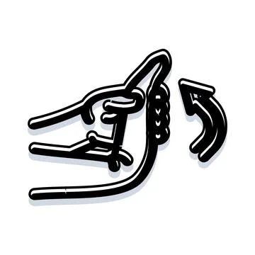 Hand pointing upward with arrow direction icon イラスト素材