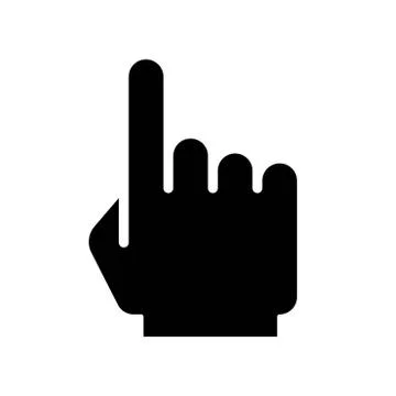 Hand pointing vector illustration, Ramadan related solid icon Stock Illustration