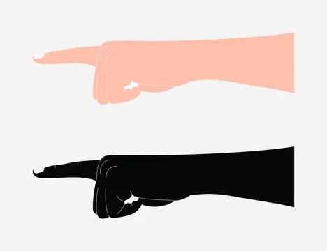 Hand pointing vectors for digital design Stock Illustration